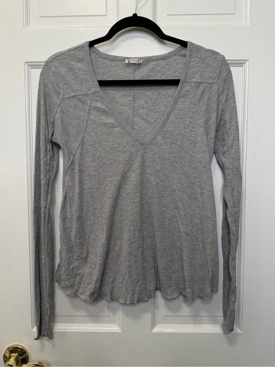 Intimately By Free People Tops - Free People Intimately Rock The Boat Gray Ribbed Long Sleeve Top Size Small‎